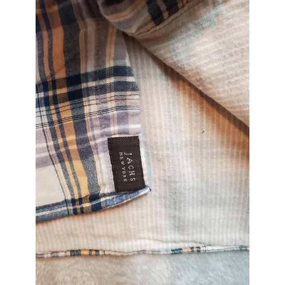 JACHS Shirt Mens Large Multi Plaid Classic Fit Long Sleeve Collared Button Down - Picture 8 of 9